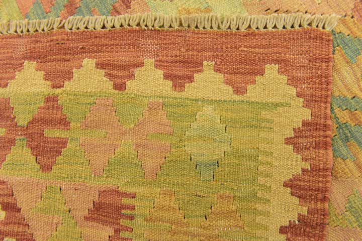 3' x 4' 9 Hand Woven Kilim Waziri Wool Rug