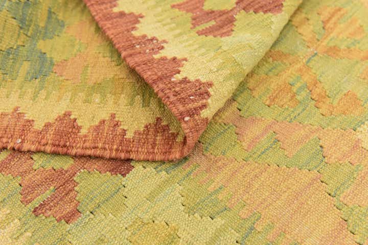 3' x 4' 9 Hand Woven Kilim Waziri Wool Rug