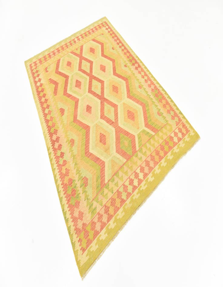 Detail image of 4' 9 x 6' 5  Hand Woven Kilim Waziri Wool Rug