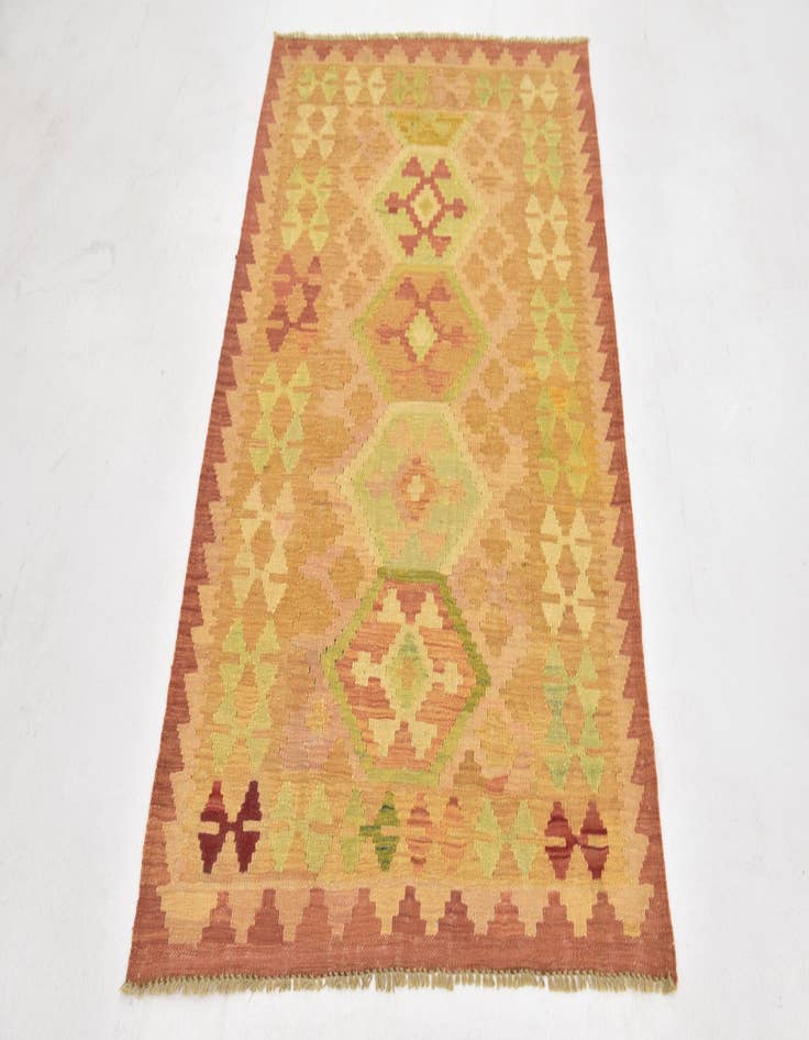 Detail image of 3' 2 x 5'  Hand Woven Kilim Waziri Wool Rug