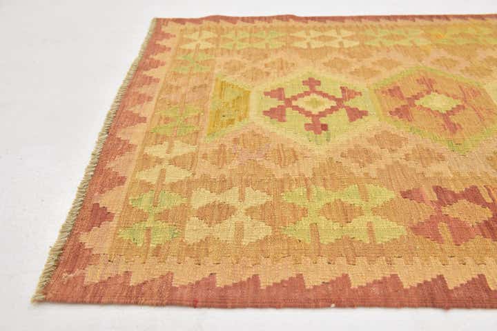 3' 2 x 5' Hand Woven Kilim Waziri Wool Rug