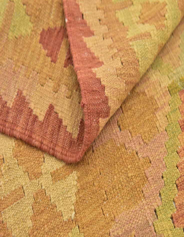 Detail image of 3' 2 x 5'  Hand Woven Kilim Waziri Wool Rug