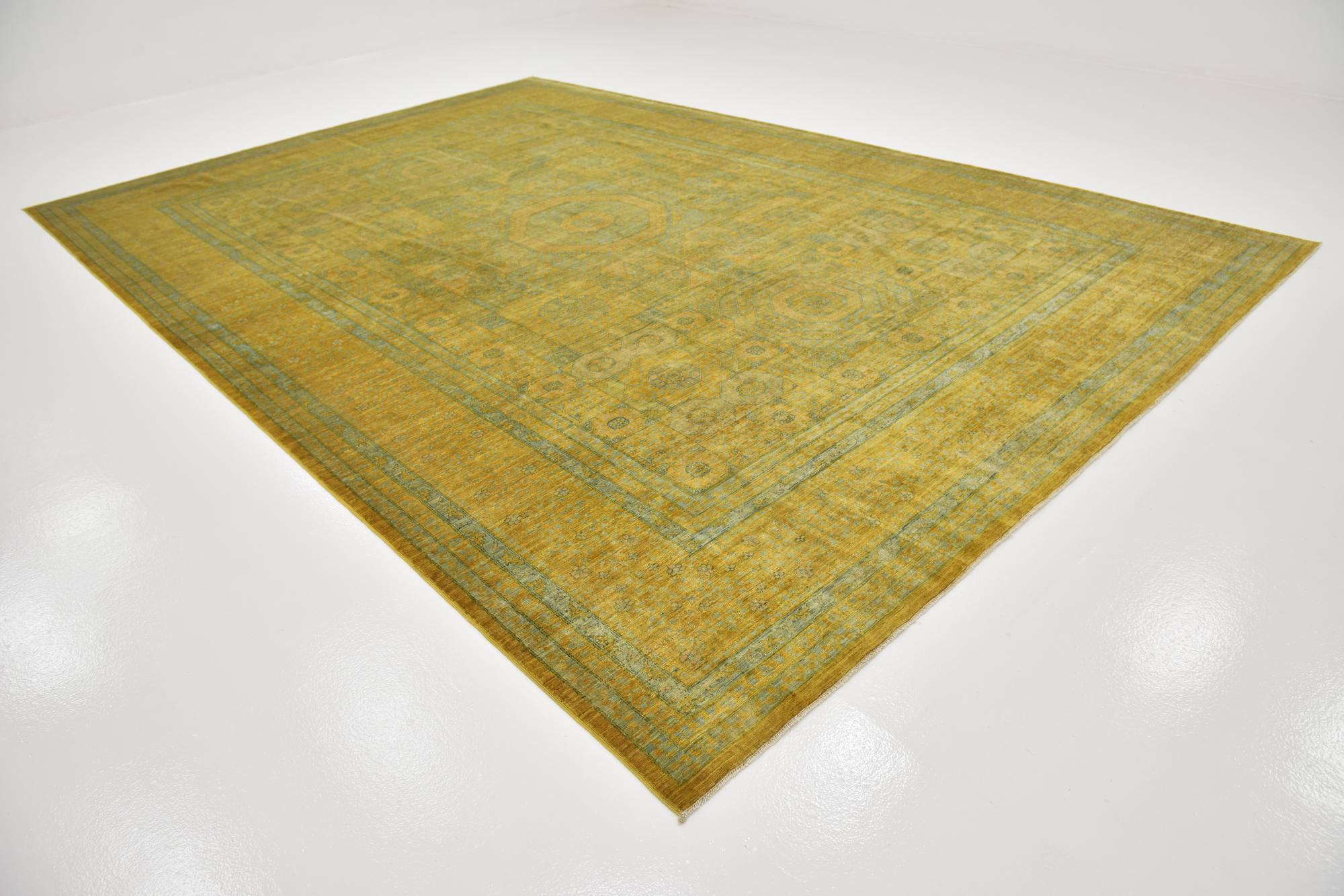 9' 10 x 14' 3 Hand Knotted Mamluk Ziegler Rug