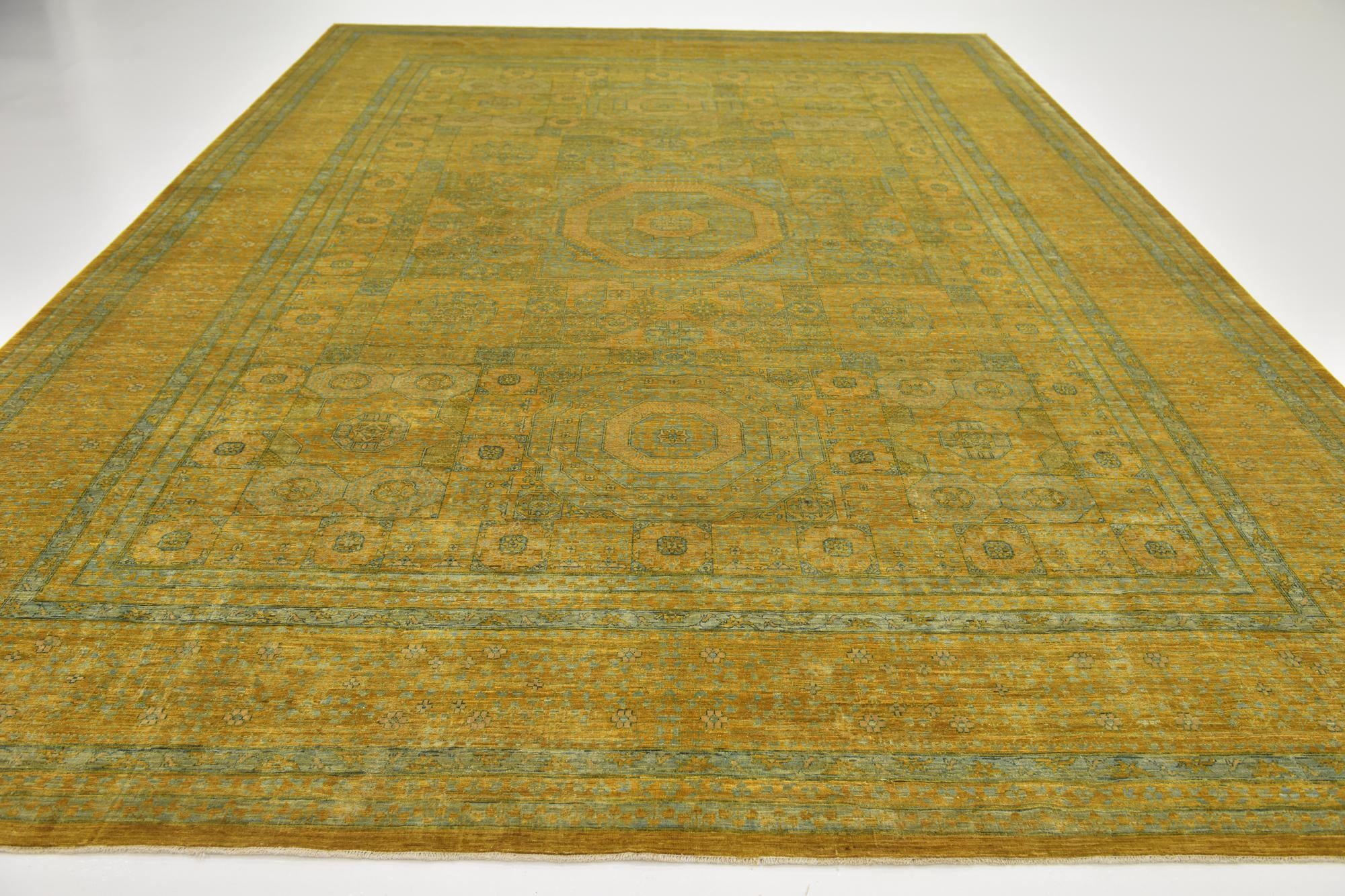 9' 10 x 14' 3 Hand Knotted Mamluk Ziegler Rug