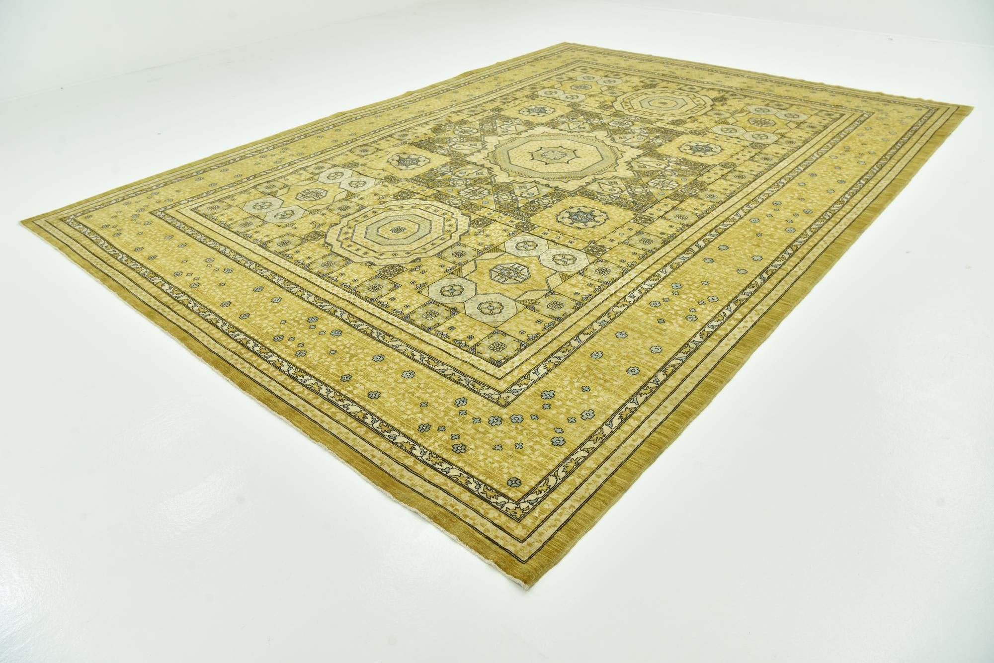 10' 2 x 14' 1 Hand Knotted Mamluk Ziegler Rug