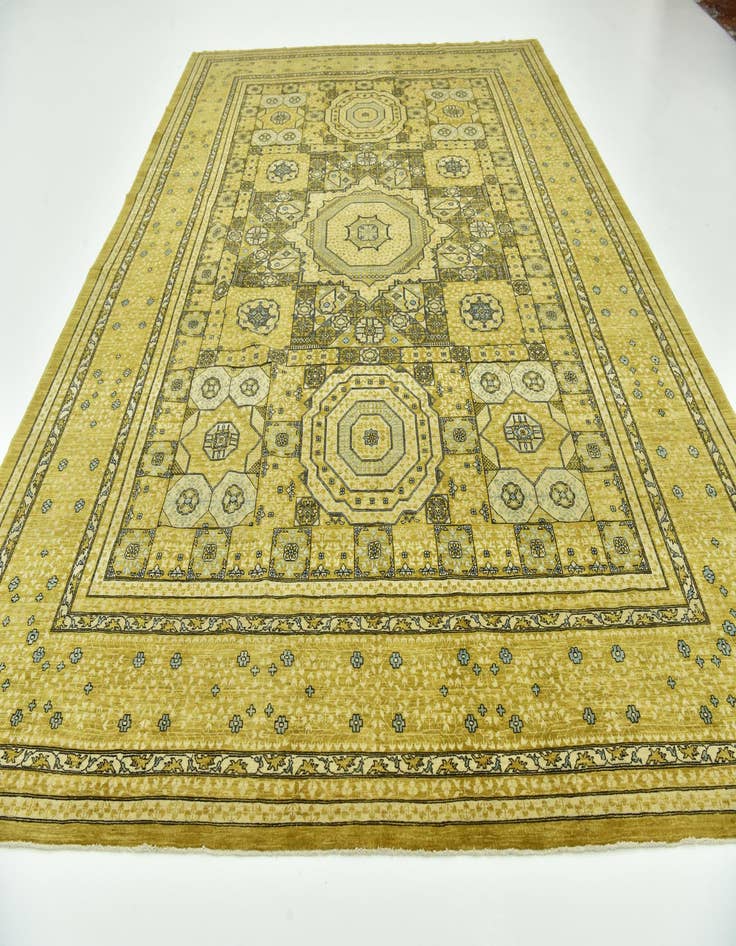 Detail image of 10' 2 x 14' 1  Hand Knotted Mamluk Ziegler Rug