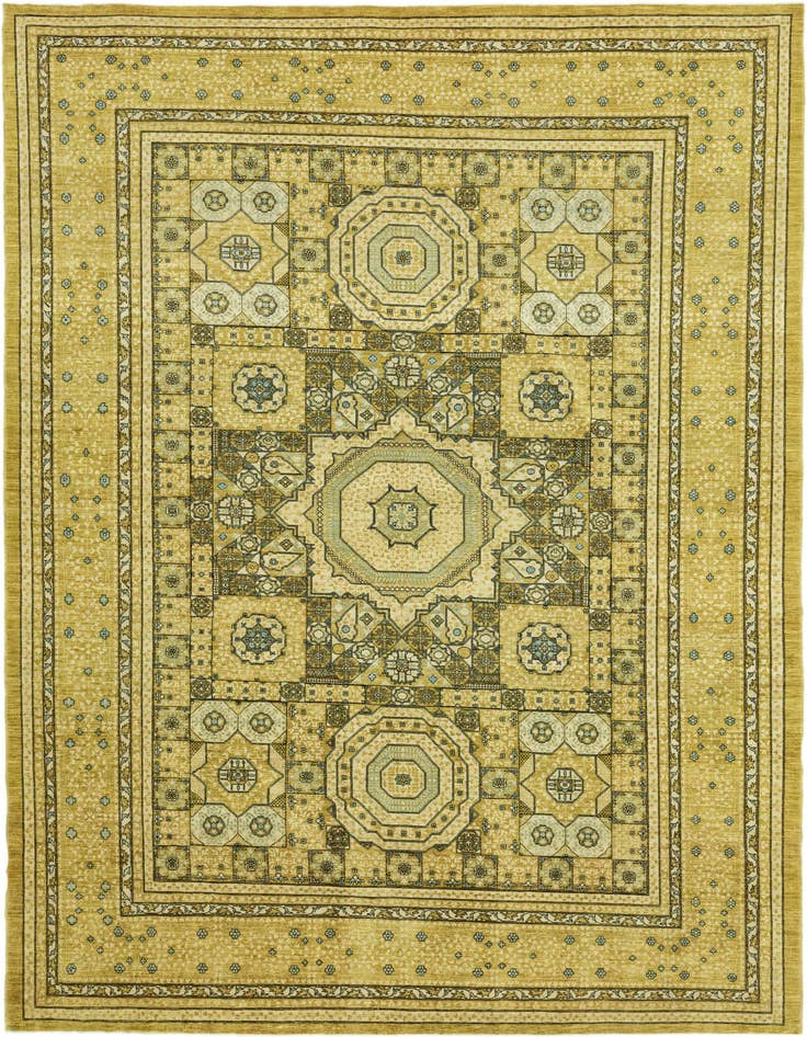 Detail image of 10' 2 x 14' 1 Hand Knotted Mamluk Ziegler Rug