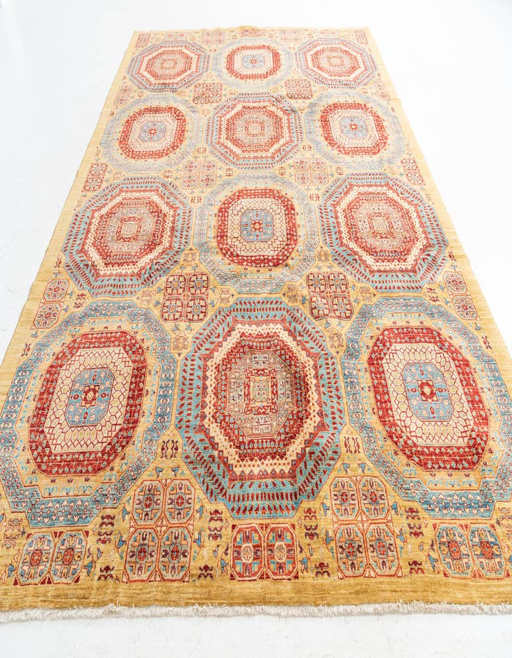 Detail image of 8' 5 x 11' 4  Hand Knotted Mamluk Ziegler Rug