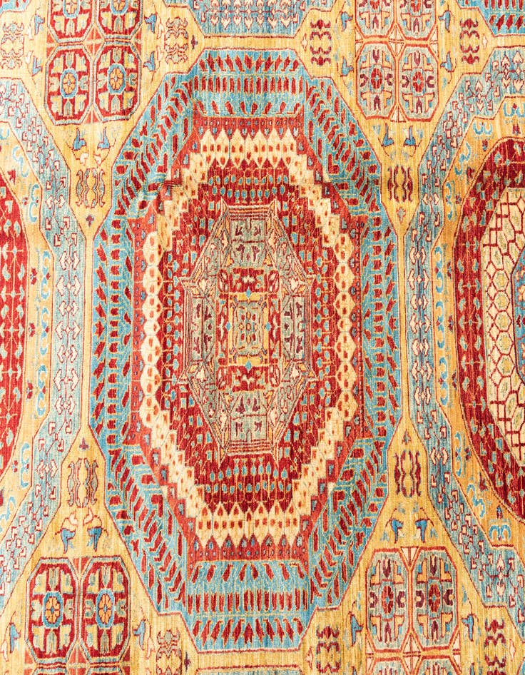 Detail image of 8' 5 x 11' 4  Hand Knotted Mamluk Ziegler Rug