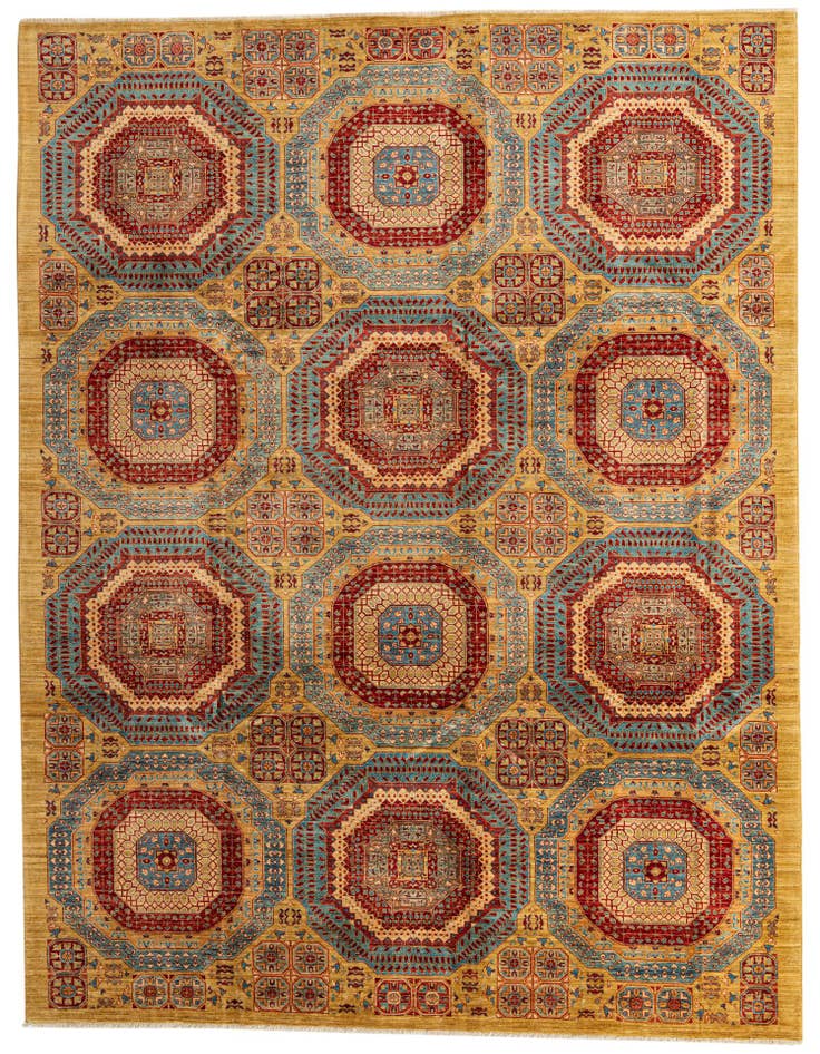Detail image of 8' 5 x 11' 4 Hand Knotted Mamluk Ziegler Rug