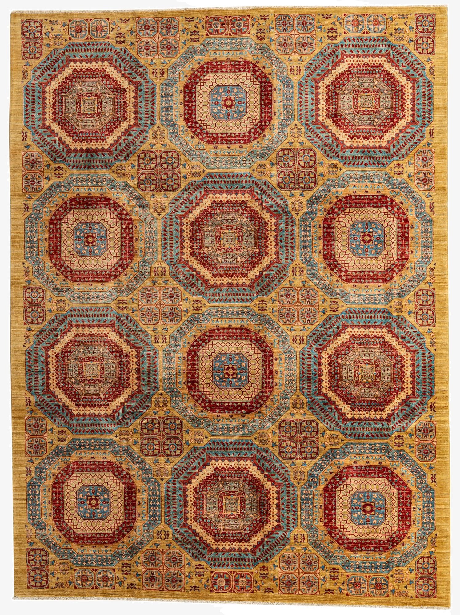 8' 5 x 11' 4  Hand Knotted Mamluk Ziegler Rug