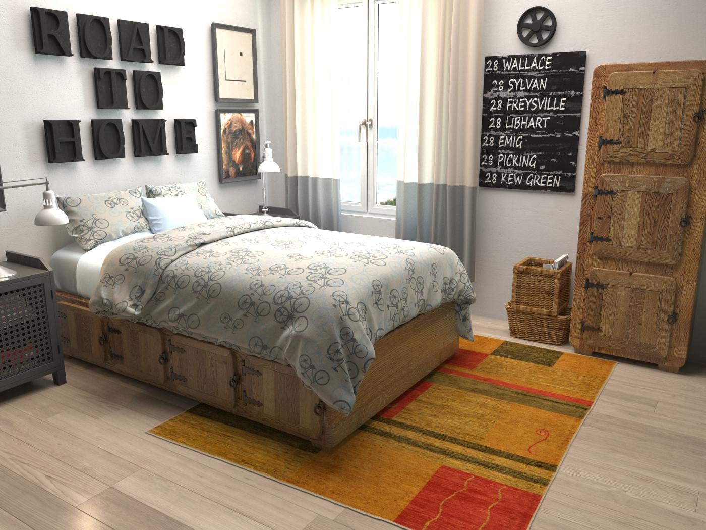 5' 3 x 6' 3 Hand Knotted Modern Ziegler Rug