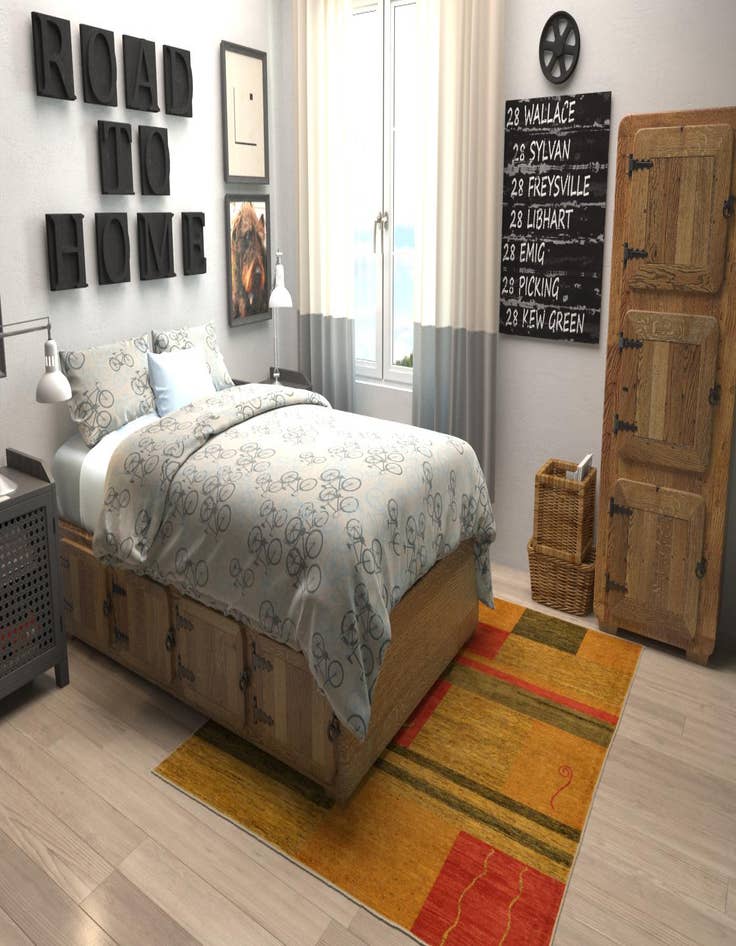 Detail image of 5' 3 x 6' 3  Hand Knotted Modern Ziegler Rug