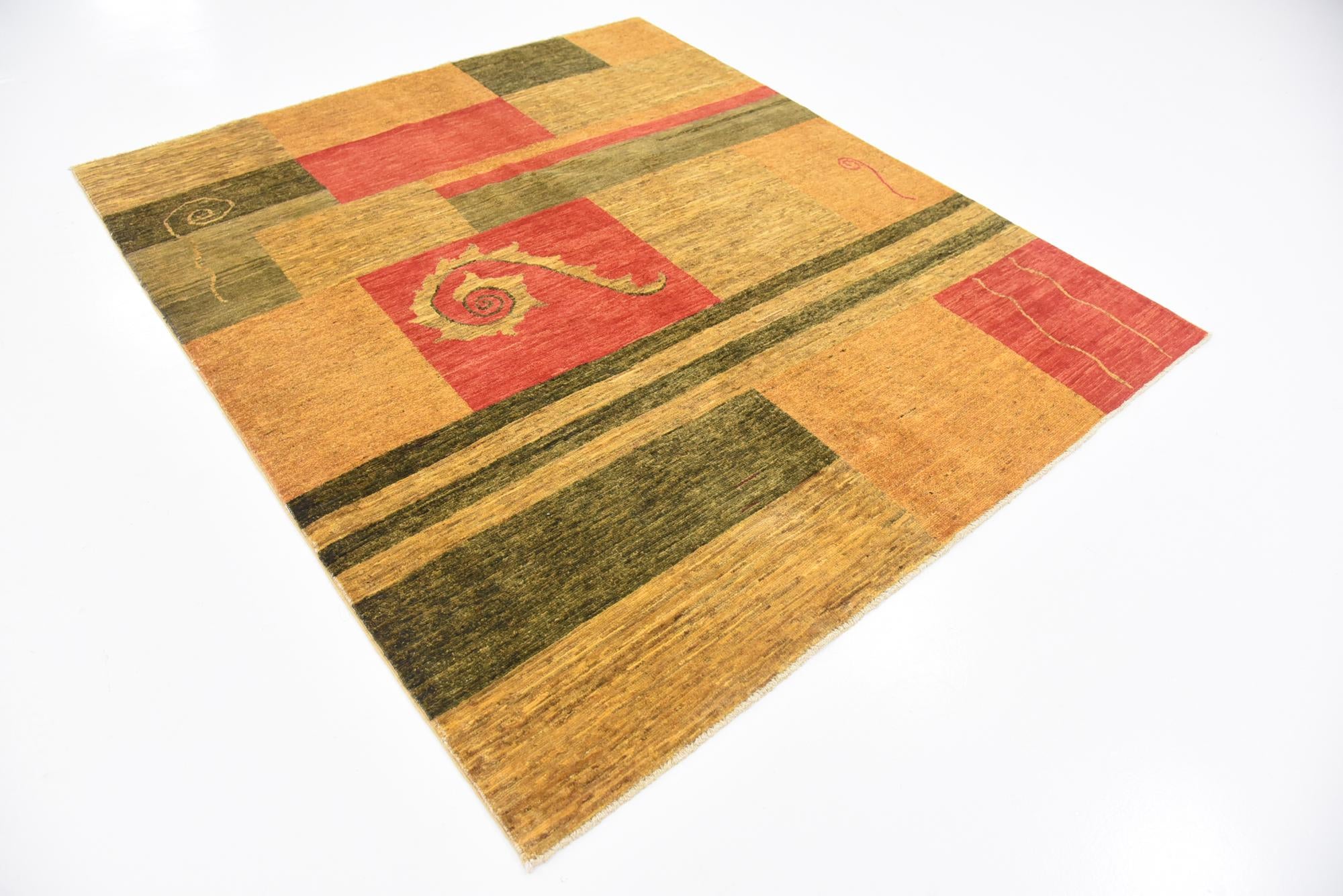 5' 3 x 6' 3 Hand Knotted Modern Ziegler Rug