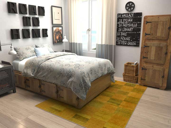 5' x 6' 6 Hand Knotted Modern Ziegler Rug