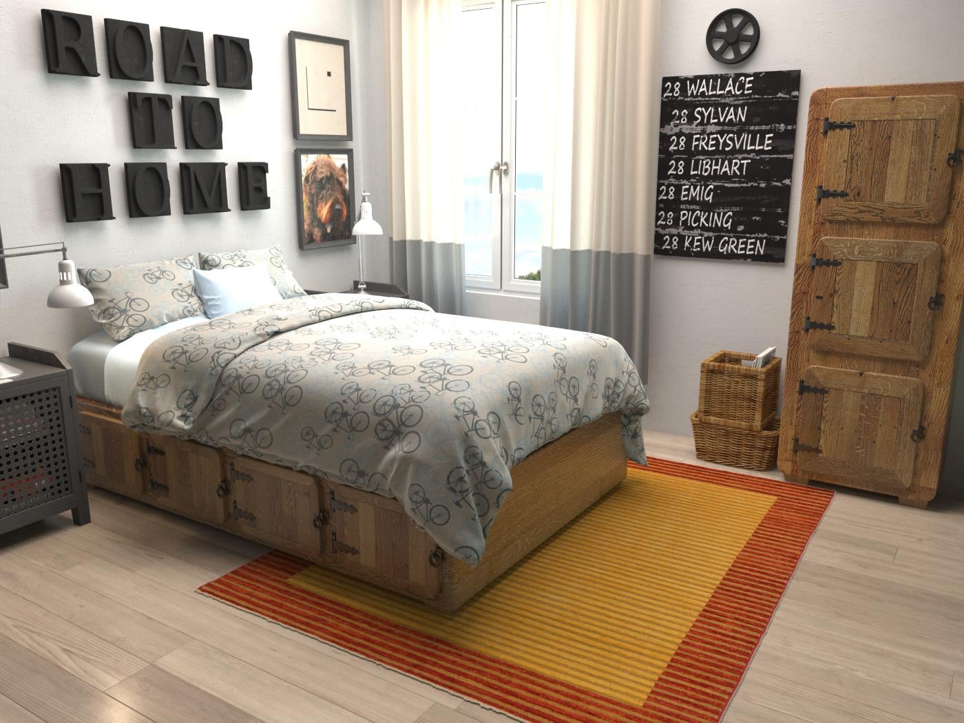 5' 3 x 6' 3 Hand Knotted Modern Ziegler Rug