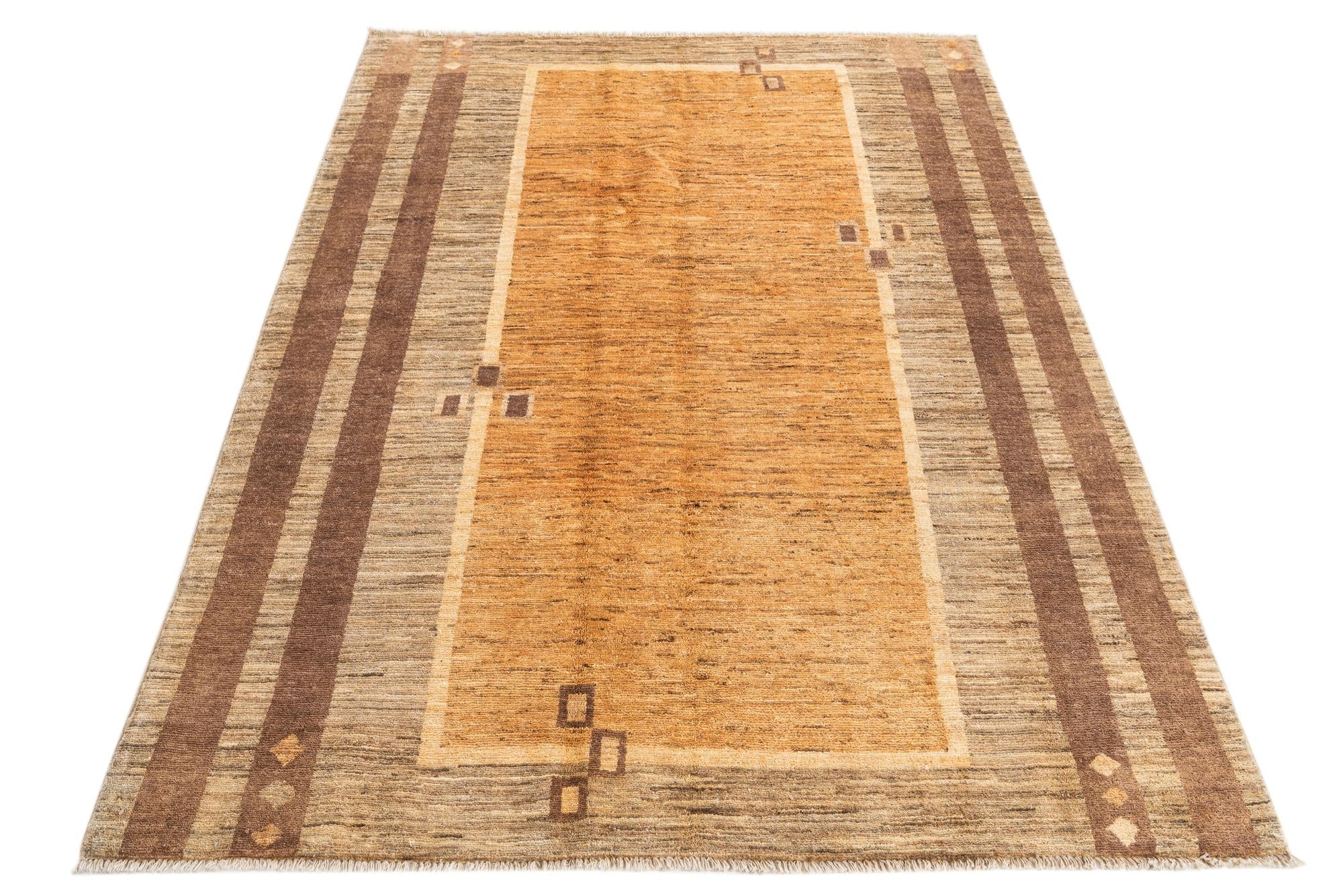 4' 10 x 6' 5 Hand Knotted Modern Ziegler Rug