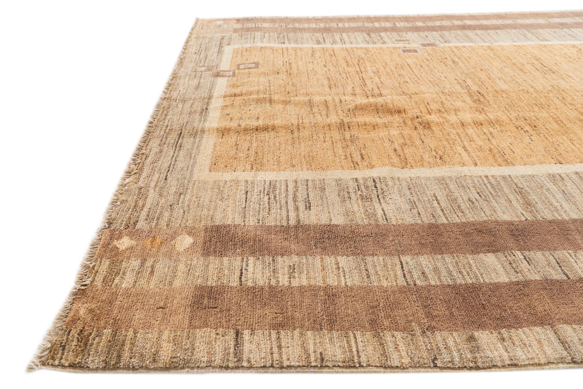 4' 10 x 6' 5 Hand Knotted Modern Ziegler Rug