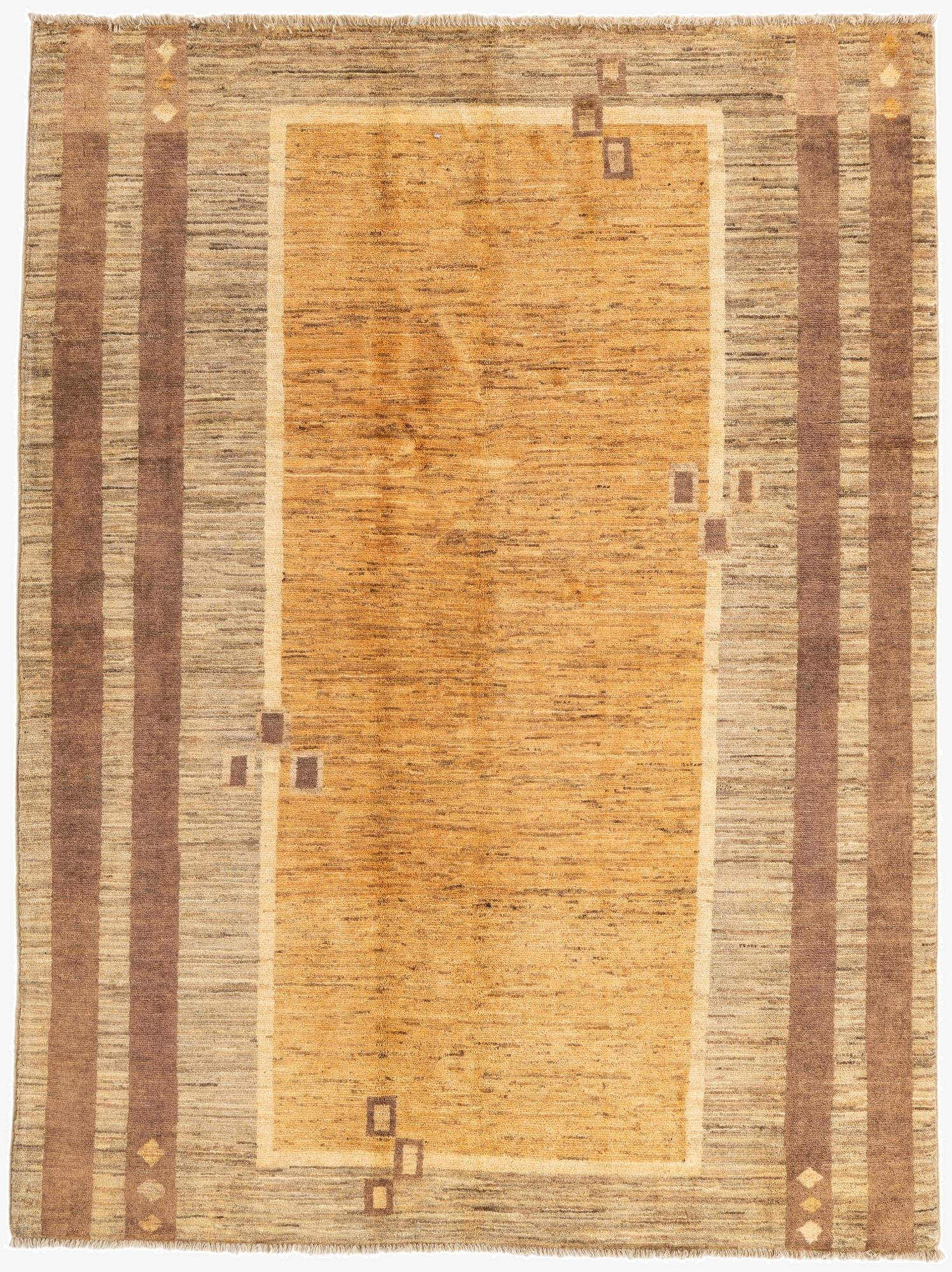 4' 10 x 6' 5  Hand Knotted Modern Ziegler Rug