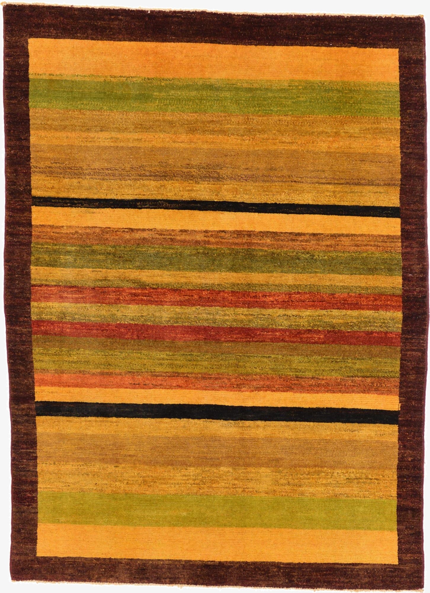 4' 4 x 6'  Hand Knotted Modern Ziegler Rug