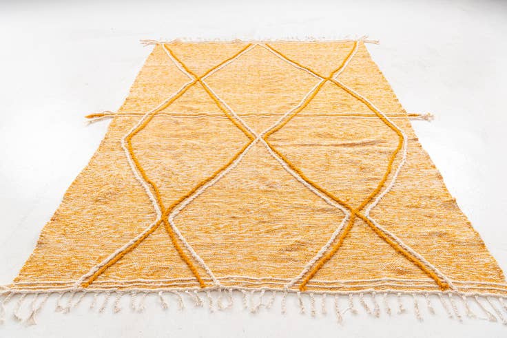Detail image of 6' 6 x 9' 7 Hand Knotted Moroccan Wool Rug