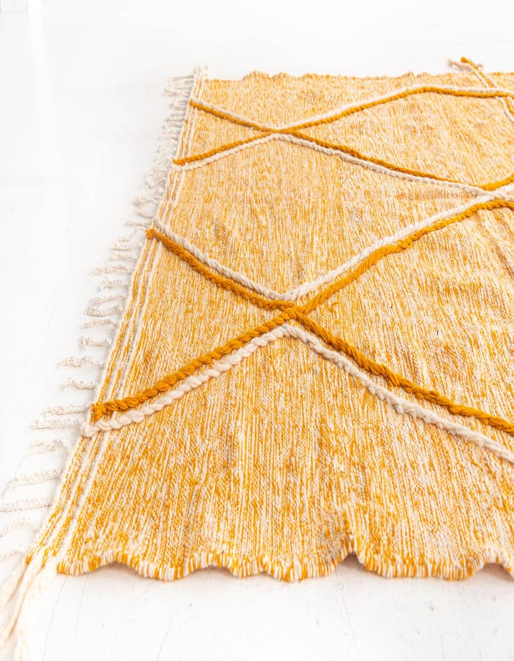 Detail image of 6' 6 x 9' 7  Hand Knotted Moroccan Wool Rug