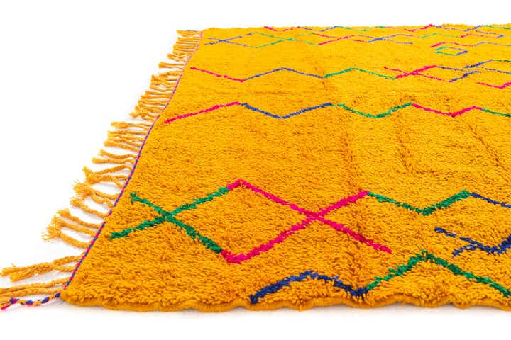 6' 10 x 9' 7 Hand Knotted Moroccan Wool Rug