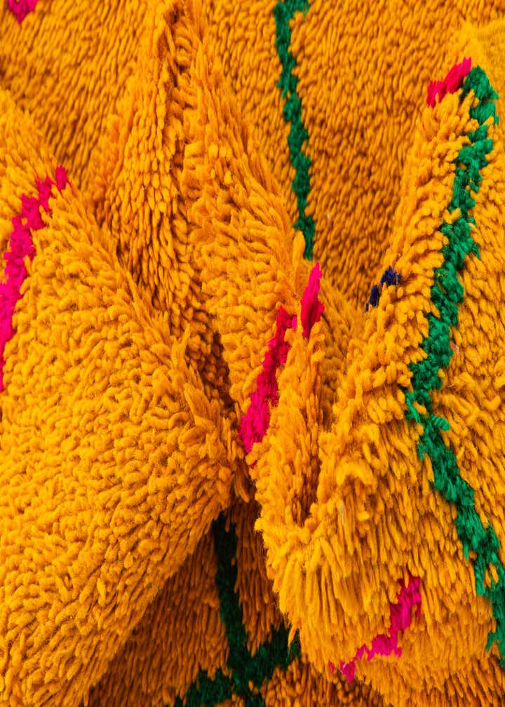 6' 10 x 9' 7 Hand Knotted Moroccan Wool Rug