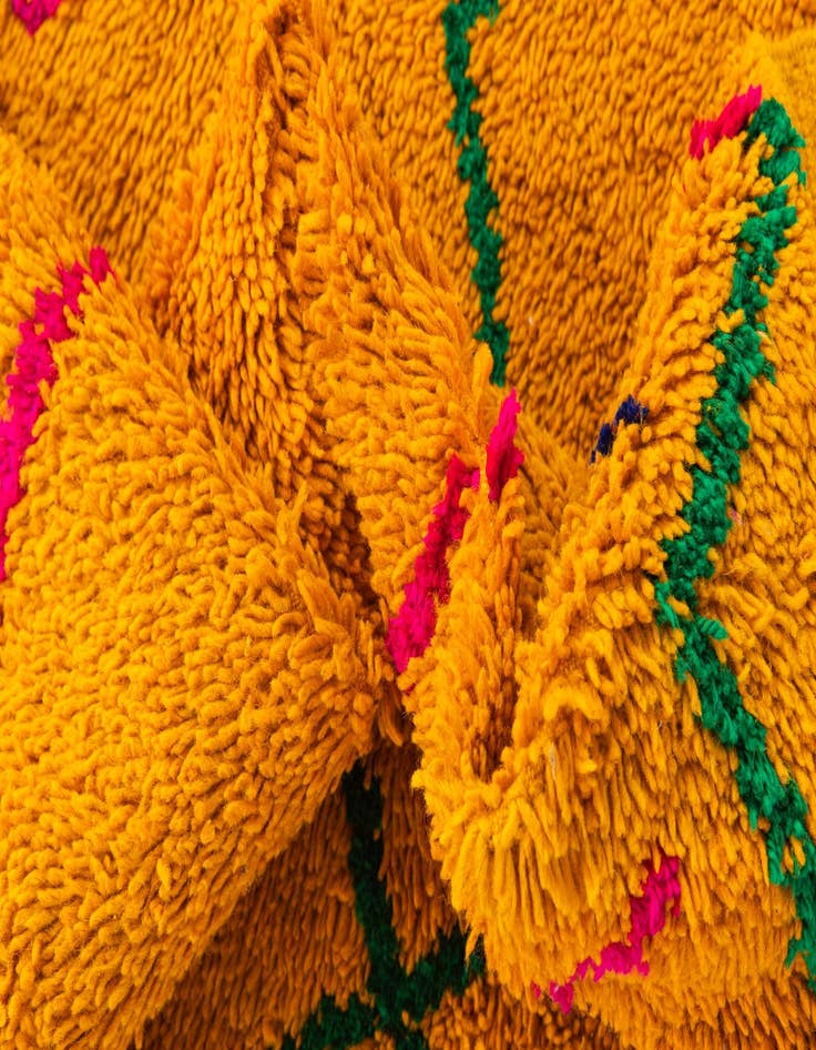 Detail image of 6' 10 x 9' 7  Hand Knotted Moroccan Wool Rug