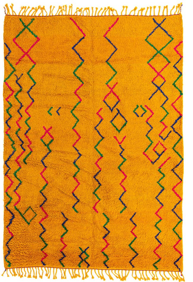 Detail image of 6' 10 x 9' 7 Hand Knotted Moroccan Wool Rug