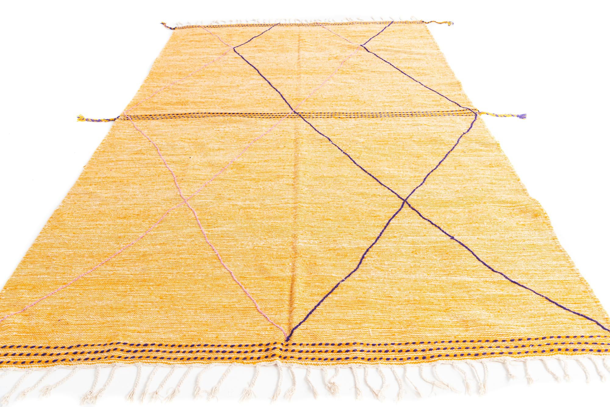 6' 8 x 10' 8 Hand Knotted Moroccan Wool Rug