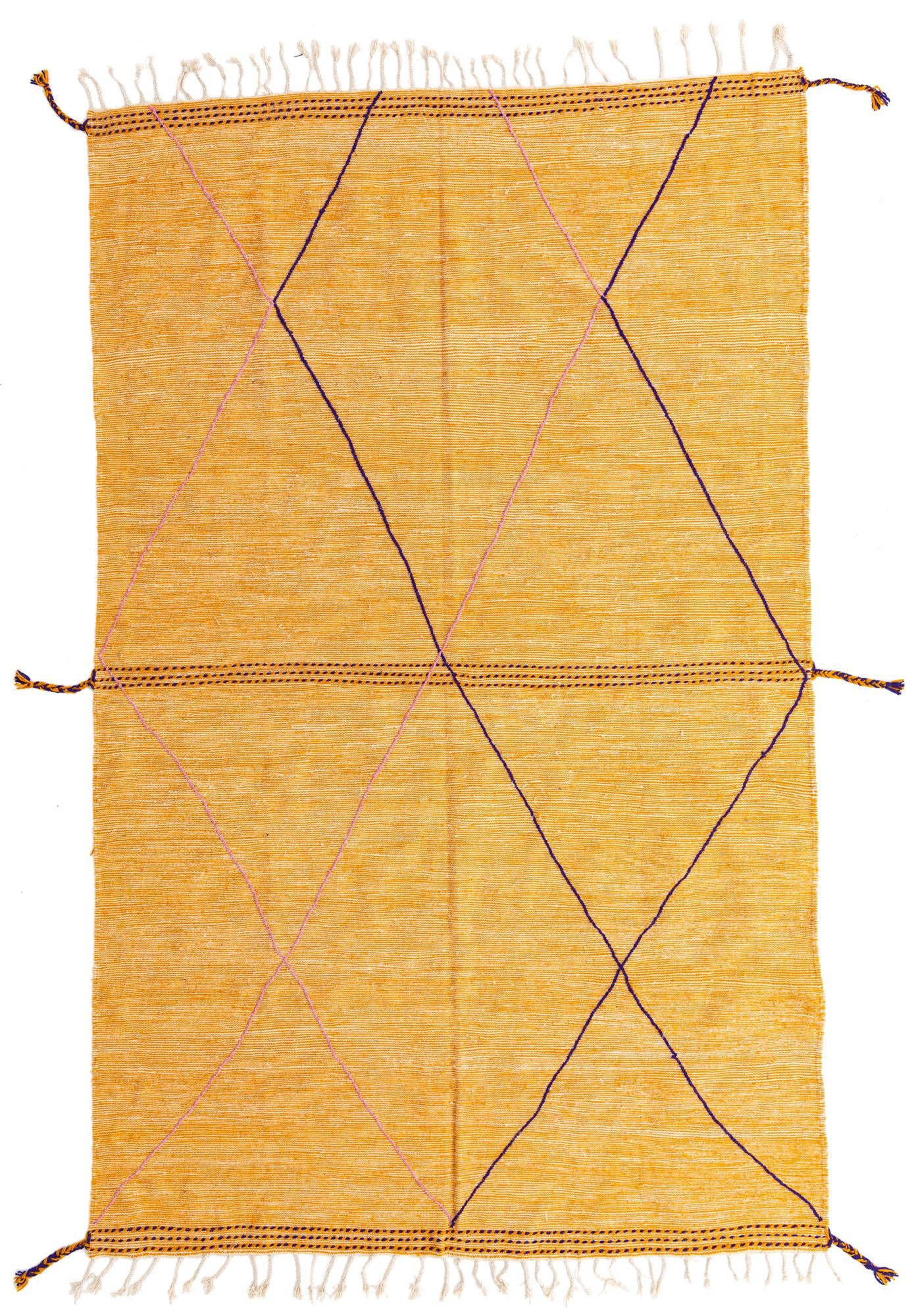 6' 8 x 10' 8 Hand Knotted Moroccan Wool Rug