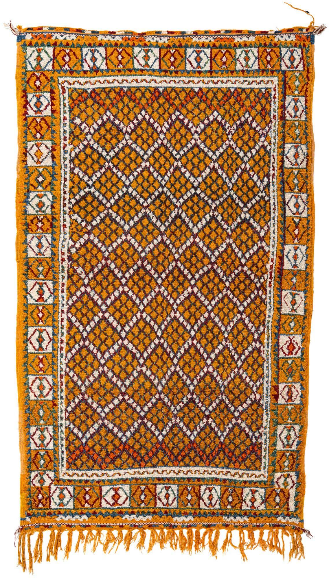 5' 4 x 9' Hand Knotted Moroccan Oriental Wool Rug