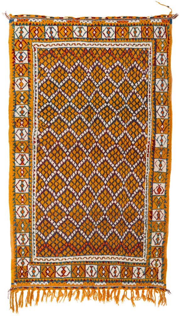 5' 4 x 9' Hand Knotted Moroccan Oriental Wool Rug