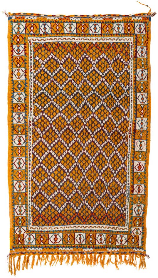 Detail image of 5' 4 x 9' Hand Knotted Moroccan Oriental Wool Rug
