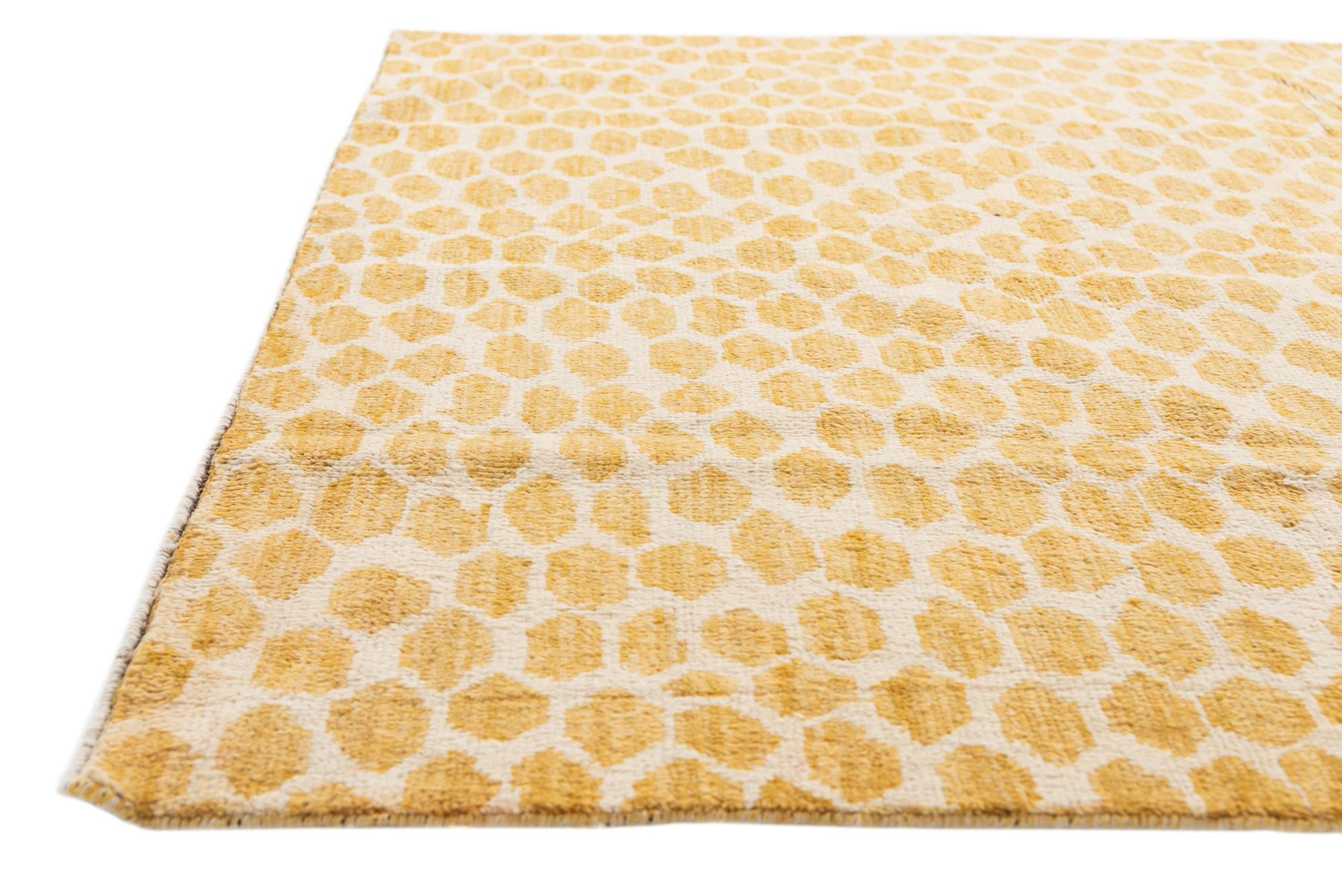 6' x 9' 3 Hand Knotted Moroccan Wool Rug
