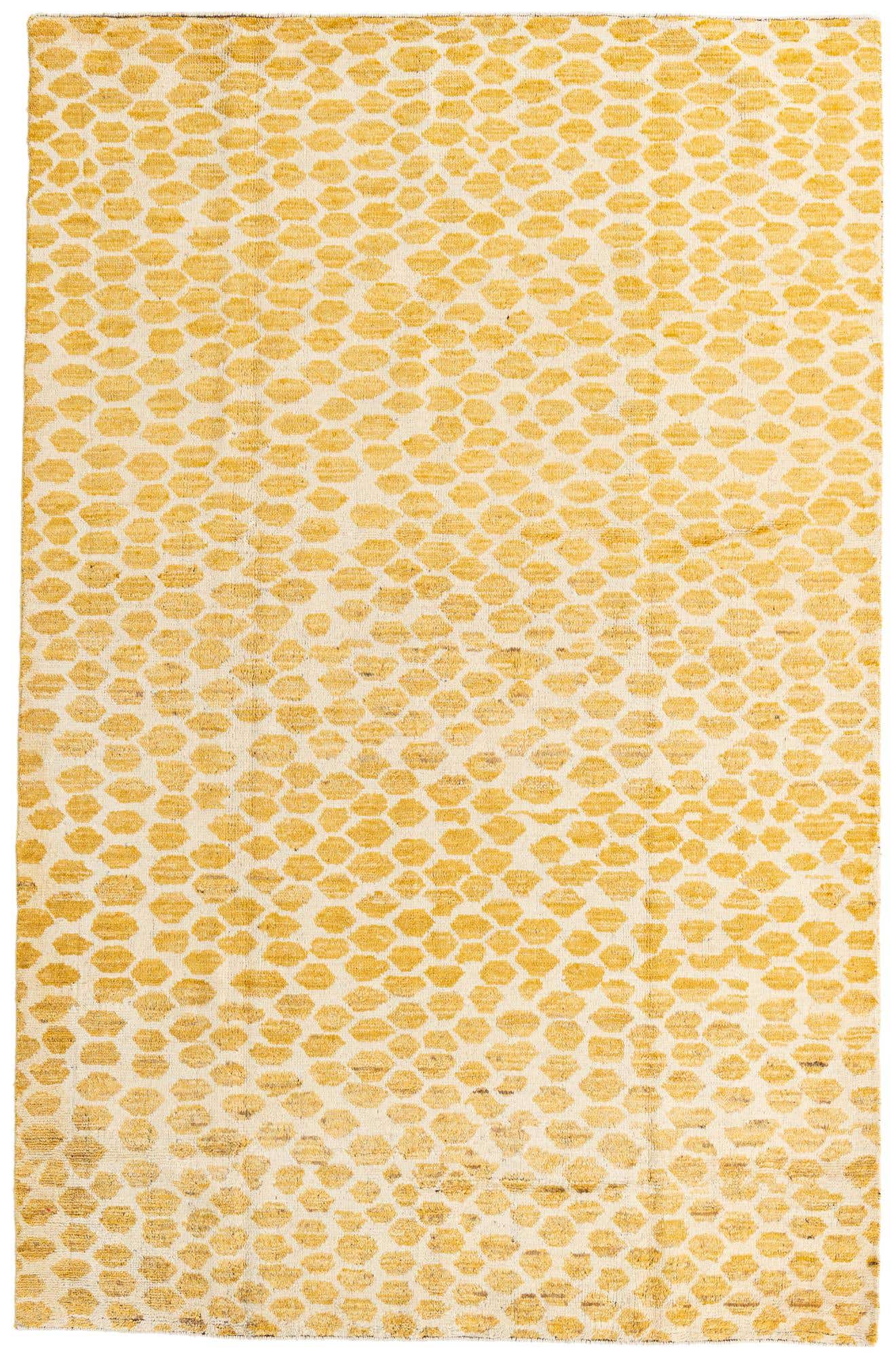 6' x 9' 3 Hand Knotted Moroccan Wool Rug