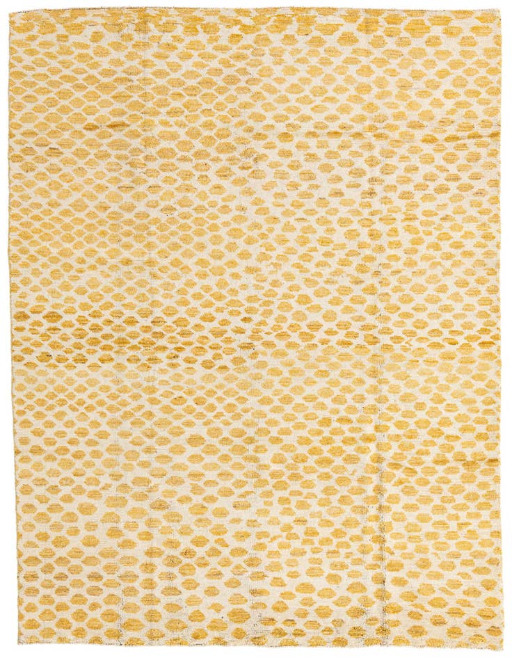 Detail image of 6' 1 x 9' 3 Hand Knotted Moroccan Wool Rug