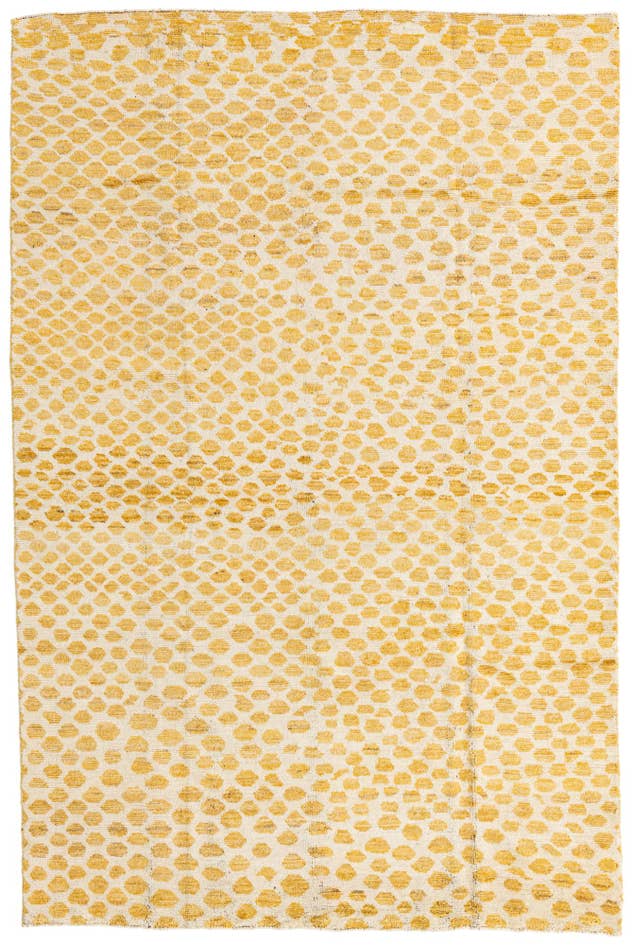 Detail image of 6' 1 x 9' 3 Hand Knotted Moroccan Wool Rug