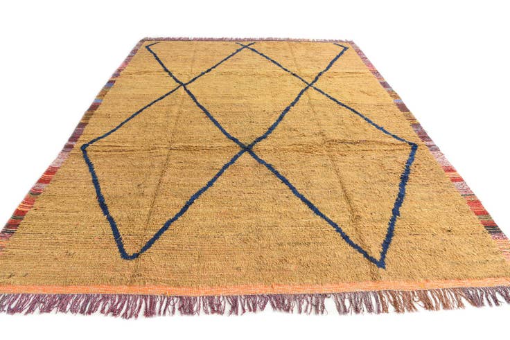 Detail image of 9' 2 x 11' 10 Hand Knotted Moroccan Wool Rug