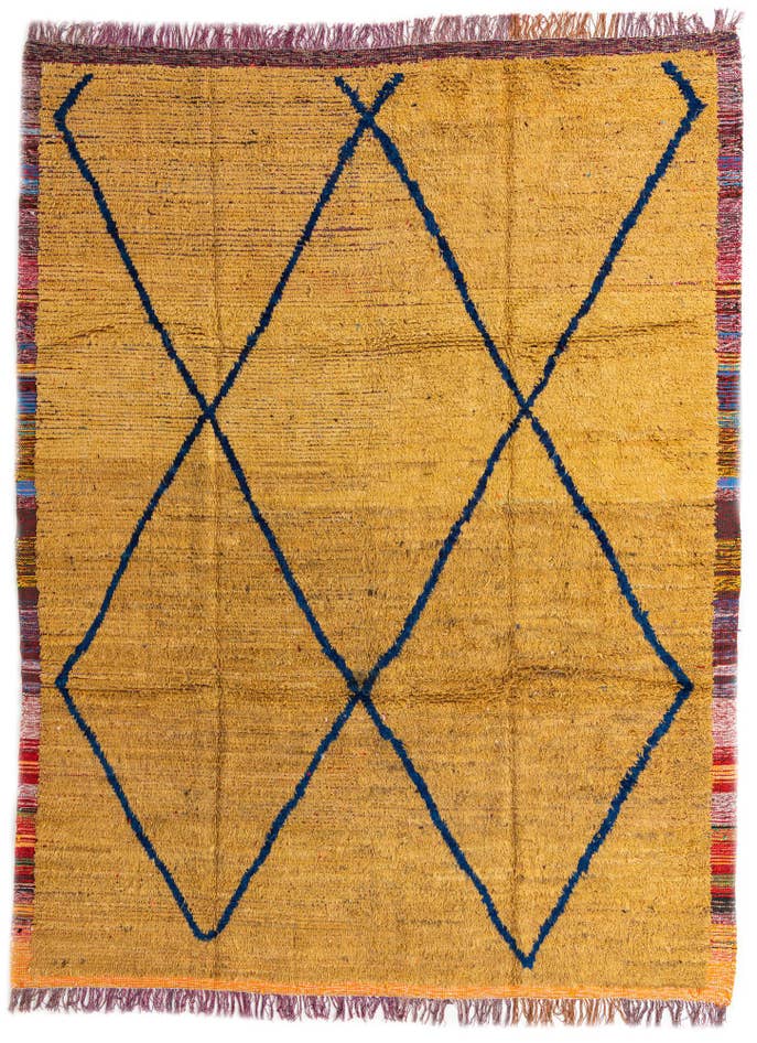 Detail image of 9' 2 x 11' 10 Hand Knotted Moroccan Wool Rug