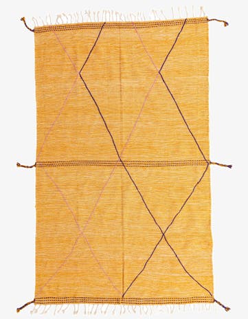 6' 8 x 10' 8 Hand Knotted Moroccan Wool Rug