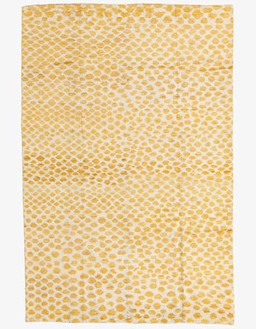 6' 1 x 9' 3 Hand Knotted Moroccan Wool Rug