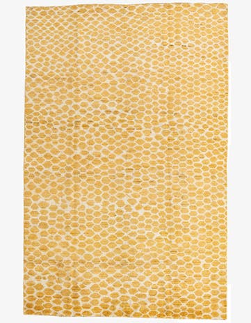 6' x 9' 3 Hand Knotted Moroccan Wool Rug