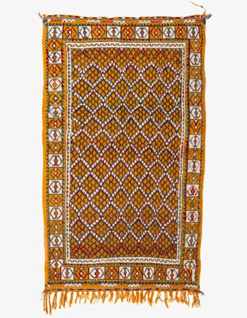 5' 4 x 9' Hand Knotted Moroccan Oriental Wool Rug