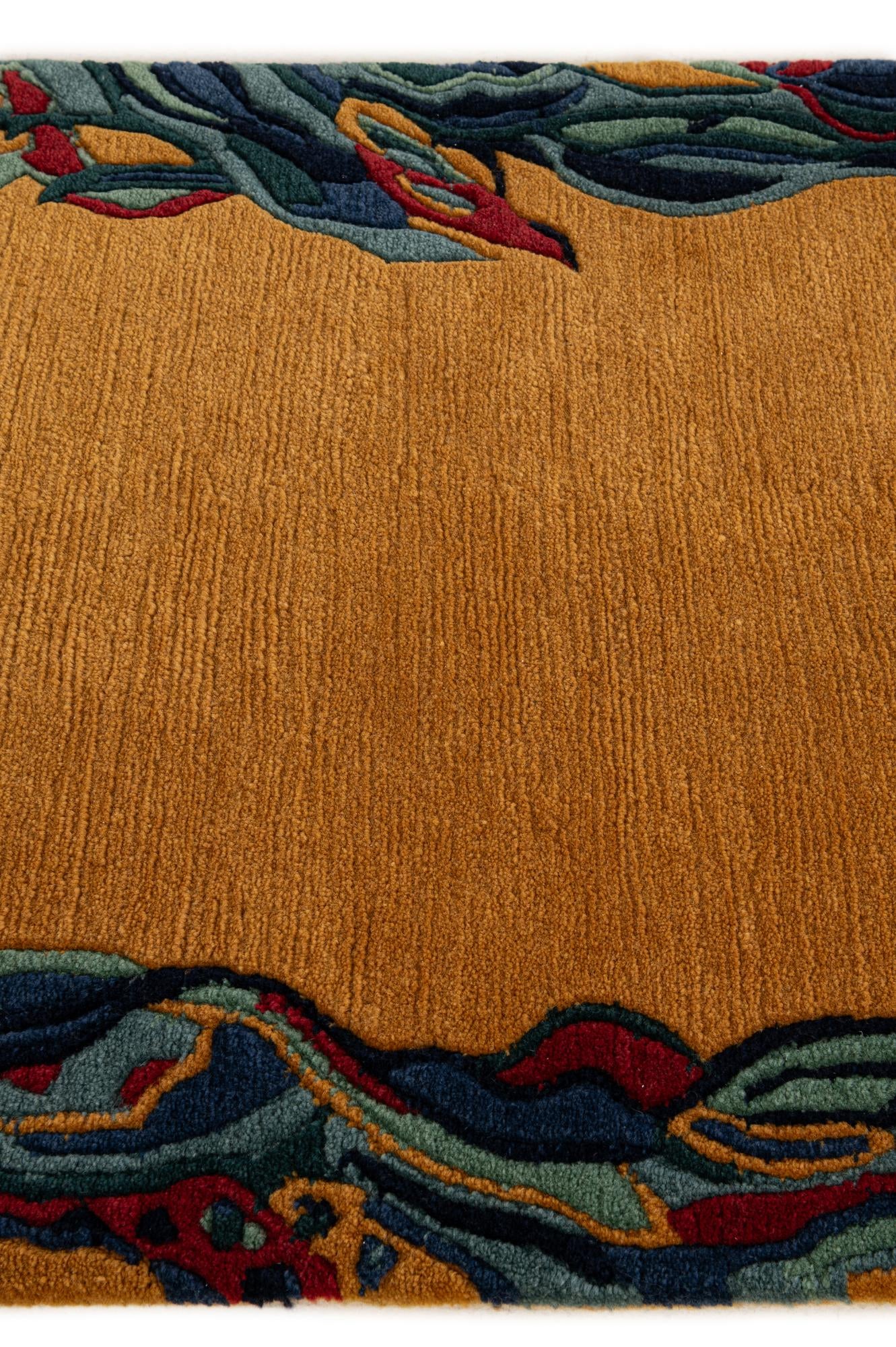 75cm x 140cm anudado a mano nepal Alfombra Lana