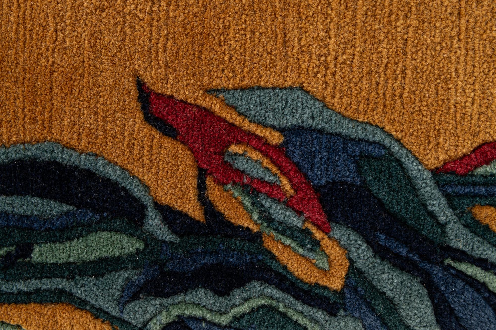 75cm x 140cm anudado a mano nepal Alfombra Lana