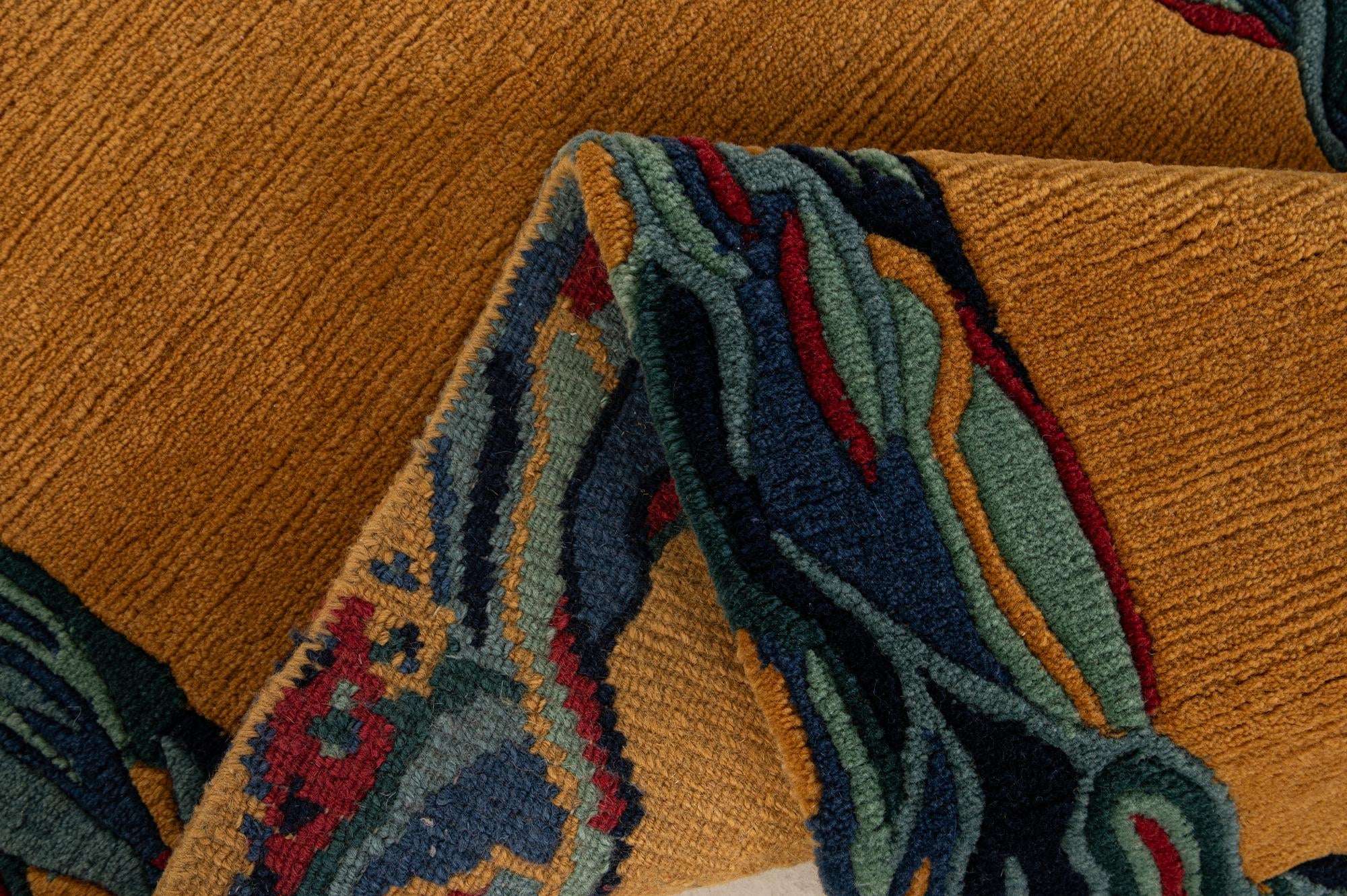 75cm x 140cm anudado a mano nepal Alfombra Lana