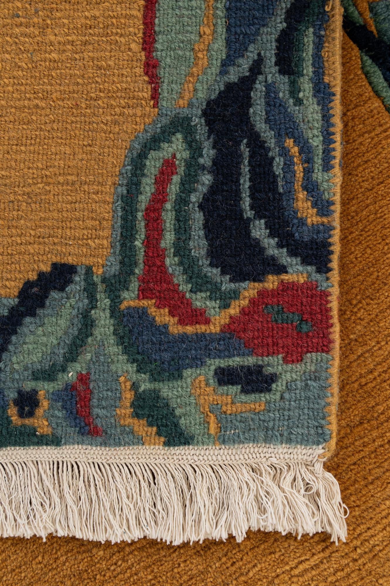 75cm x 140cm anudado a mano nepal Alfombra Lana