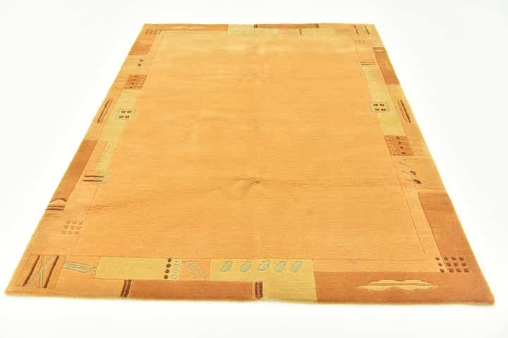 4' 9 x 6' 6 Hand Knotted Nepal Wool Rug